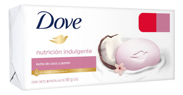 Jabón Cremoso Con Leche De Coco Dove X 6 Unidades 0