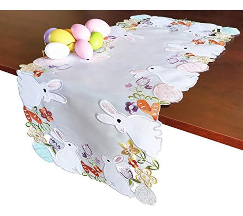 Granddeco Camino De Mesa Con Huevos De Pascua De Primavera, 0