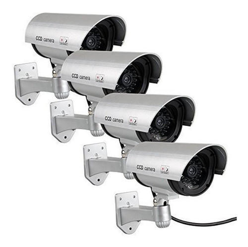 4 Pack Interior Exterior Falsa Dummy Cctv Seguridad Cámara I 0