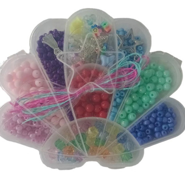 Kit Para Armar Pulseras Nenas Super Completo Dijes Y Tanza 0