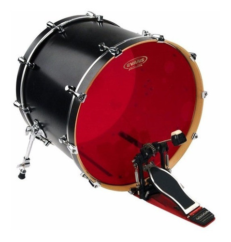 Parche Evans Hydraulic Red 20 Para Bombo De Bateria Rojo 0