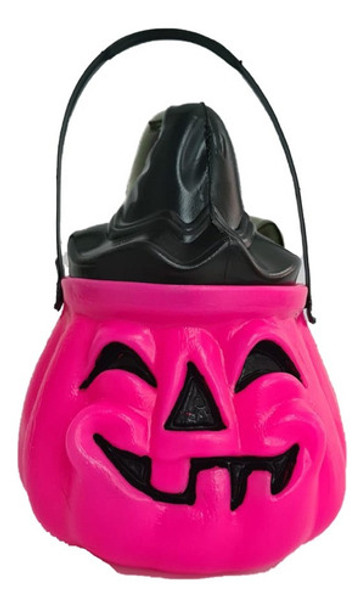 Halloween Caramelera Calabaza Plastica Fucsia Con Tapa 0 Halloween Caramelera Calabaza Plastica Fucsia Con Tapa 0