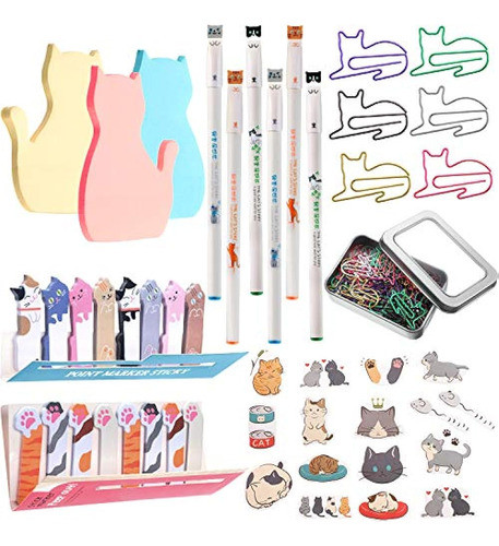 Notas Adhesivas De Gato Banderas De Página Pestañas De Índic 0