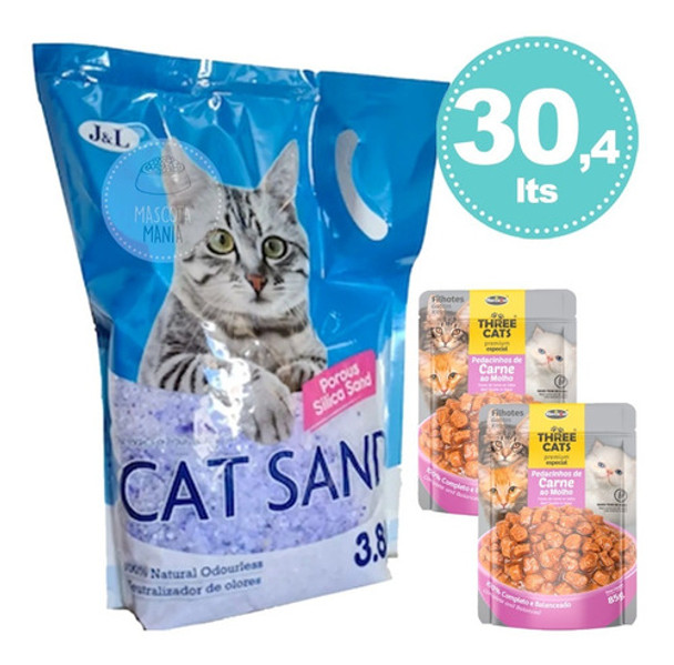 Piedras Sanitarias Gel Silica Gato 30,4 Lts Tipo Neo Clean 0