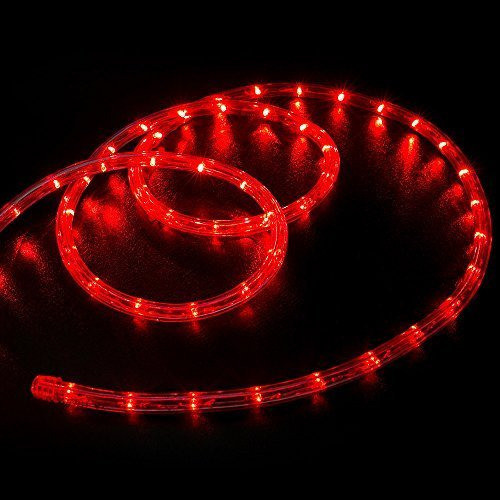 Wyzworks Led Rojo Luces De Cuerda  Flexible 2 Alambre Interi 0