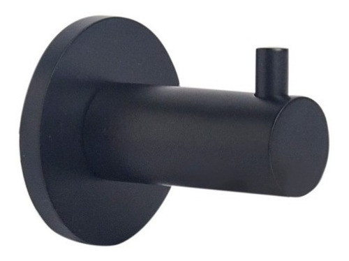Percha Simple Baño Amurar Basic Redondo Bronce Negro Mate 0