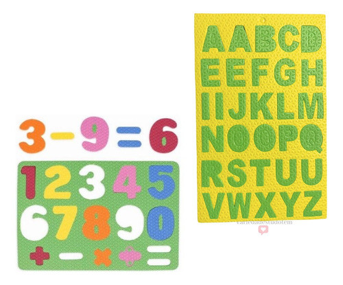 Brinquedo Educativo Alfabeto De Encaixe + Números Móvel Eva 0
