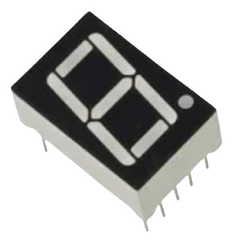 100 Peças - Display 7 Segmentos 0,56 Vermelho Anodo Comum 0