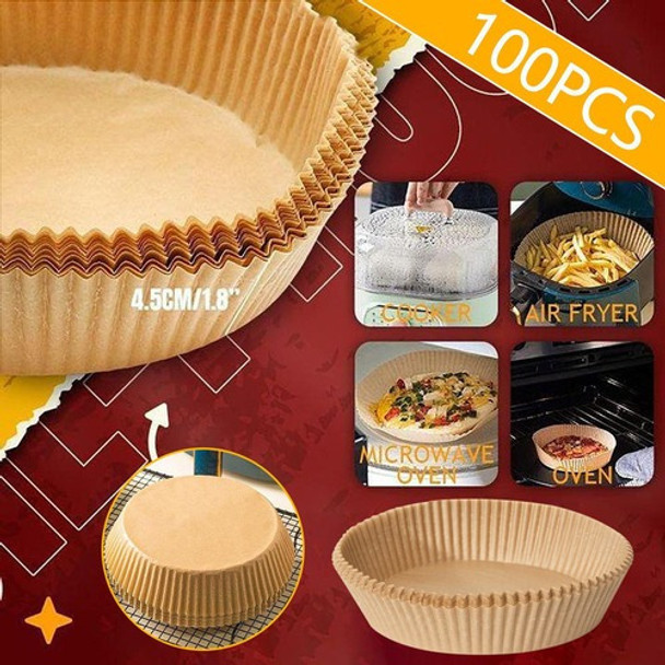 100pcs Air Fryer 50pcs Forro De Papel 20cm Tapete Anti-adesi 0