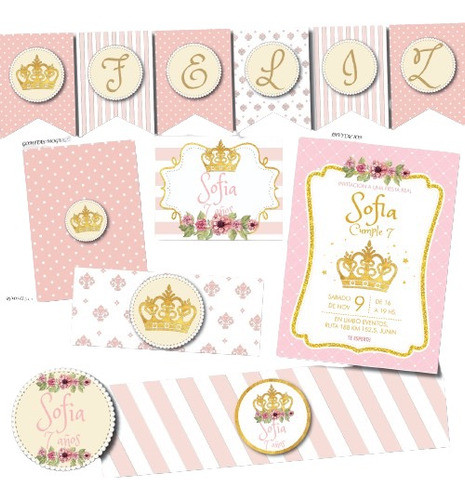 Kit Imprimible Personalizado Coronitas Corona Candy Deco 0