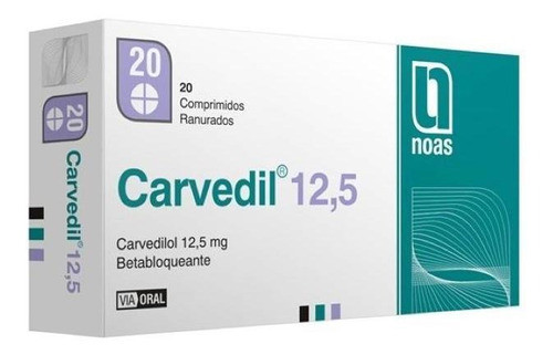 Carvedil 12.5 Mg  20 Comprimidos 0