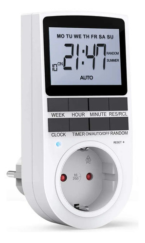 Temporizador Timer Digital Reloj Ahorro Energia Calefon Aaa 0