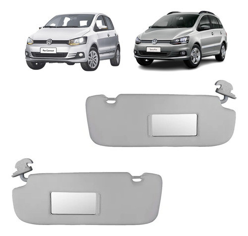 Par Quebra Sol C Espelho Volkswagen Fox 2007 2008 2009 2010 0