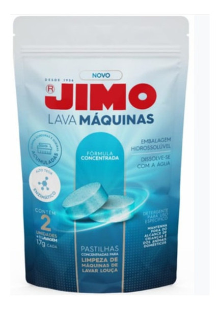 Limpa Máquinas De Lavar Louças Pastilhas 2x20g Jimo Kit Com2 0