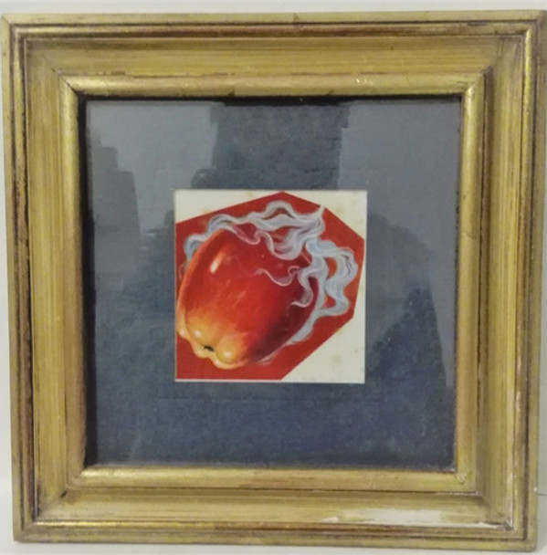 Interesante Dibujo Publicitario, Manzana, Enmarcado. 0
