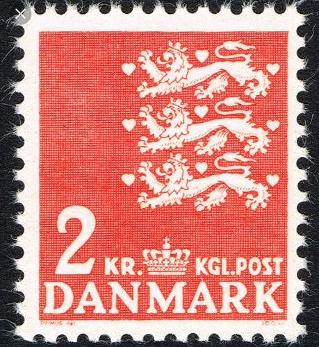 Antiguo Sello 2 Kr Kgl Post Danmark 0