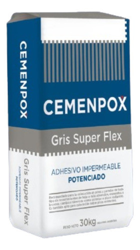 Cemenpox Gris Super Flex / Adhesivo Impermeable Potenciado 0