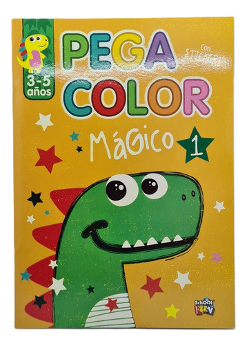 Libro Para Colorear Con  Stickers Pega Color Mágico 0
