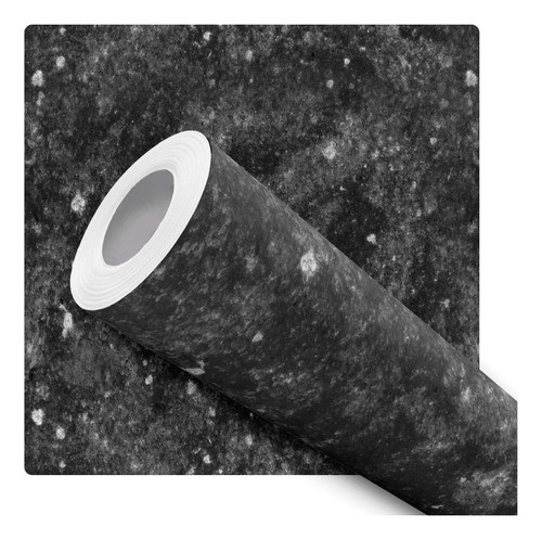 Papel Parede Adesivo Mármore São Gabriel Preto Sala 10m 0