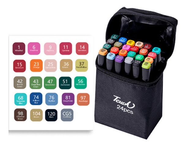 Silvapen Marcador Draypen X 24 Colores Punta Doble Gruesos 0