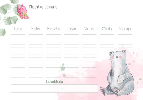 Planner Semanal Completamente Imantado A4 Varios Diseños 0