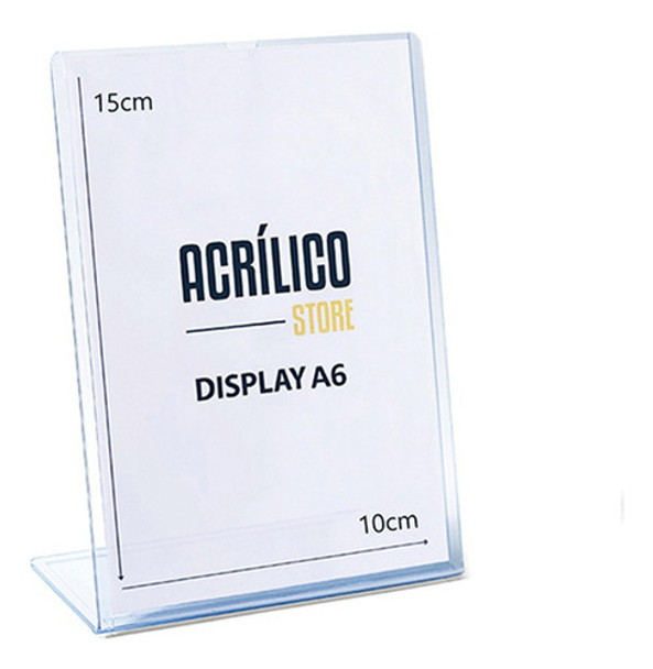 Display De Pvc Tipo L A6 Vertical (10x15cm) - 10 Peças 0