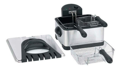 Freidora Maxam 4qt Electric Deep Fryer 3.8l Acero Inoxidable 110v 0