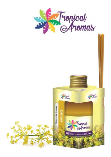 Difusor De Ambientes Tropical Aromas 250ml Erva Doce 0