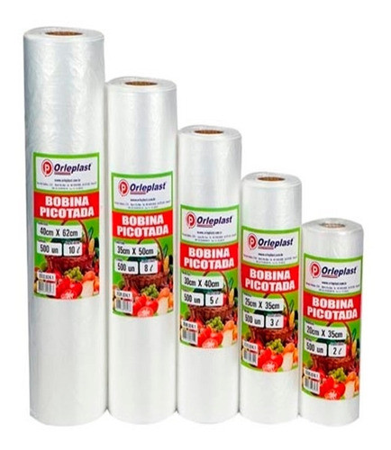 Bobina Picotada 1 Litro 16x30x015 Com 500 Unidades 0