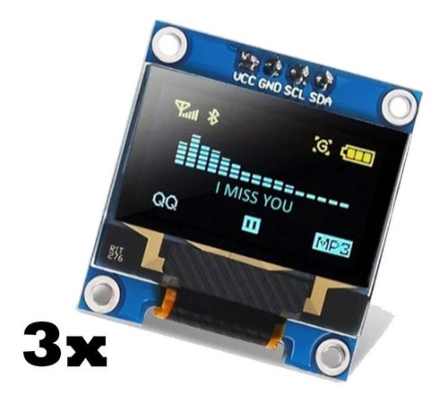 3x Modulo Display Oled 0.96 I2c Ssd1306 Lcd Arduino Pic 0