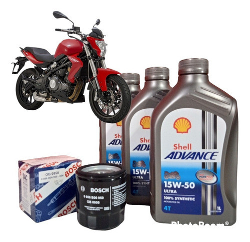 Kit Service Benelli Tnt 300-shell Sintetico+filtro Bosch 0