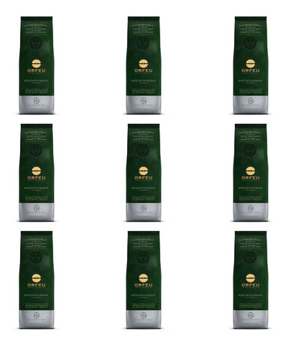 Kit 10pc Café Orfeu Grão Descafeinado 250 Gourmet Espresso 0
