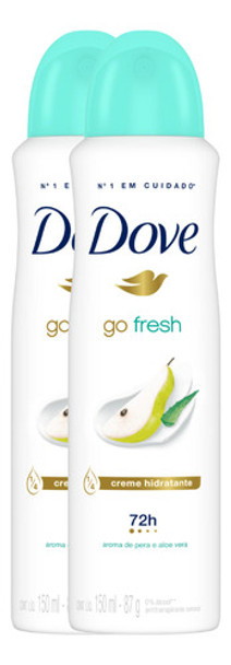 Kit 2 Desodorante Dove Feminino Pera E Aloe Vera 150ml 0