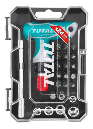 Set Destornillador 24 Piezas Total Tacsd30186 Intercambiable 0