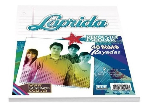 Repuesto Escolar 48 Hojas Rayado Laprida N°3 Armonyshop 0