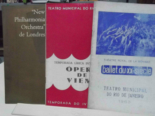 3 Programas De Teatro - Ballet Du Xx Siecle E Opera De Viena 0