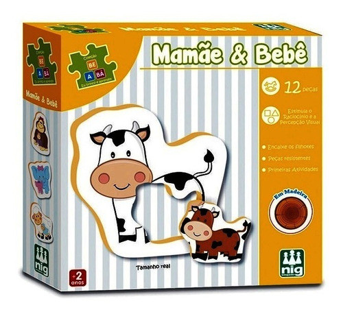 Mamãe E Bebe Jogo De Encaixa Filhotes Nig 0