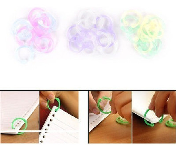 12pcs Anillo Fácil Papel Libro Hojas Sueltas Binder Llavero 0 12pcs Anillo Fácil Papel Libro Hojas Sueltas Binder Llavero 0