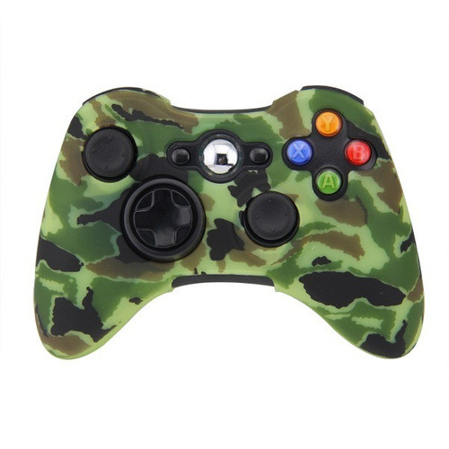 Funda Protector Silicona Xbox 360 Camuflado Verde Claro 0