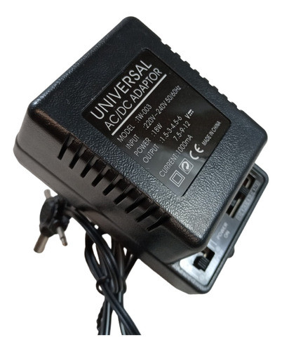 Cargador Fuente Universal Multivoltaje 1000 Ma Noga Compu 0