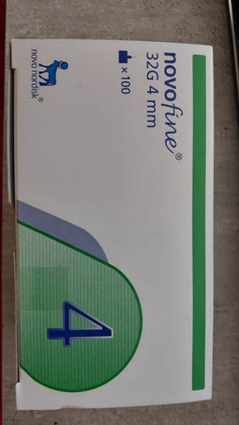 Novofine Agujas 32g X 4 Mm Para Pen Caja 100 Unidades 0