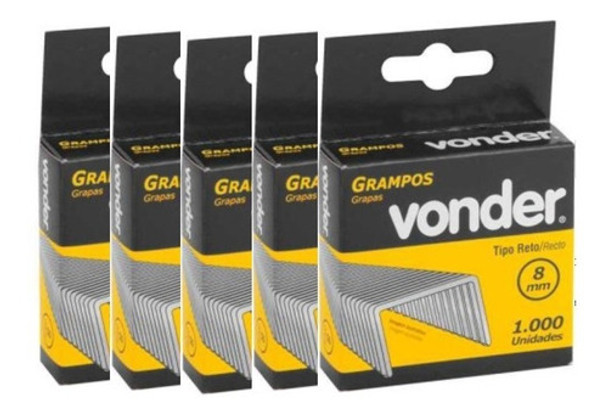 5 Grampo Reto 8mm Espessura 1,2mmx11,4mm Grampeador Manual 0
