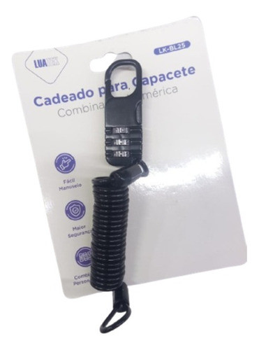 Trava De Capacete Moto Cadeado Capacete Moto Senha Numerica 0