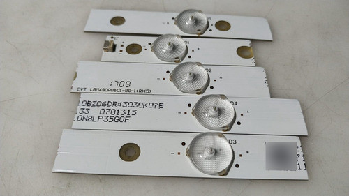 Lote X 5 Leds Philips 49pfg5501 49pfg5102 49pfg5101 0