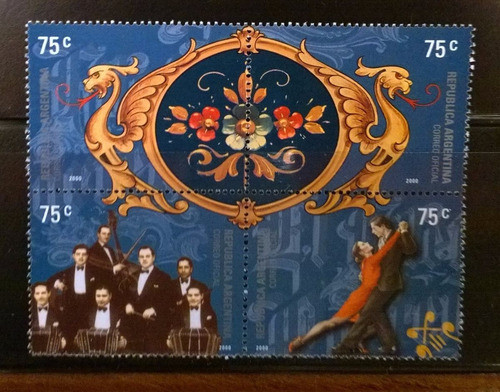 Tango Y Fileteado (2000). 2381 A 2384 Mello Teggia. Mint. 0