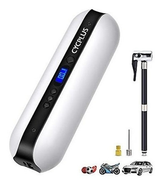 Inflador Portatil Con Luz Led 150 Psi Para Autos Bicicletas 0