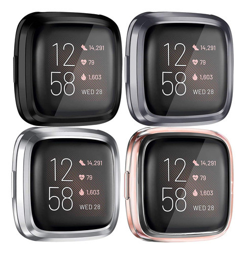 Funda Protector Pantalla Fitbit Versa 2 Tpu Pack X4 0