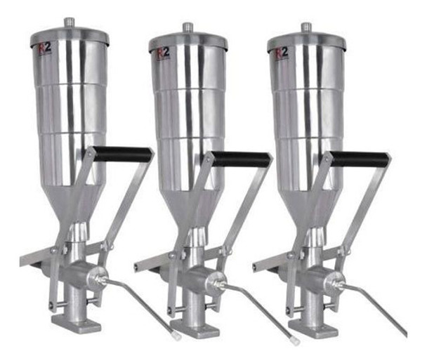 Kit Com 3 Doceiras De Rosca Para Churros 2l Alça Preta R2 0