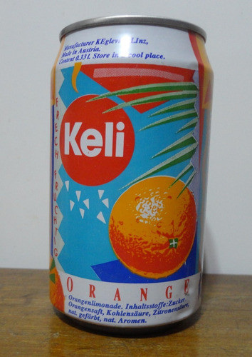 Lata Keli Naranja 330ml Austria, Vacía 0