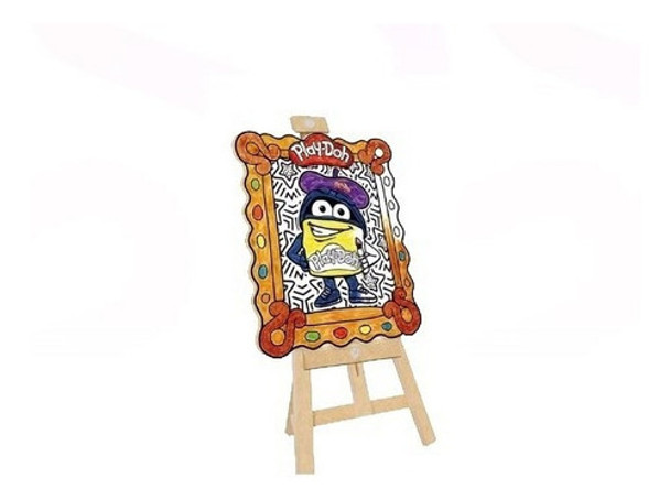 Kit Pintura Com Telas Cavalete Pequeno Artista 0